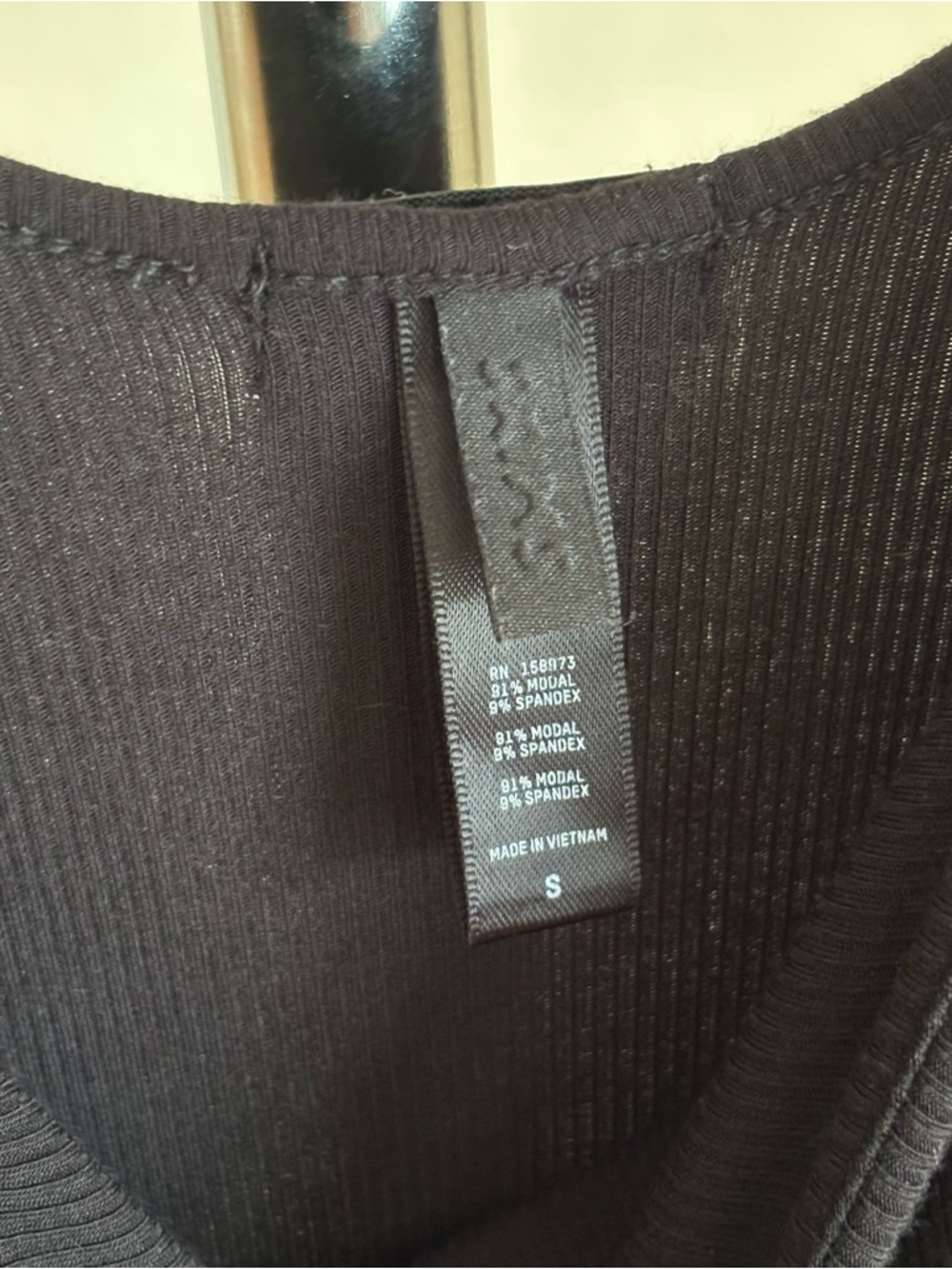 Black Ribbed Maxi Dress - Picture 3 of 6